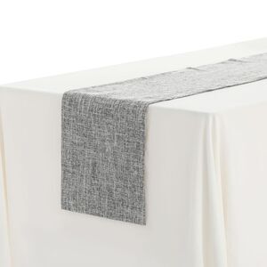 1 Pack Long Linen Flat Corner Table Banner 12x83 Inch Grey
